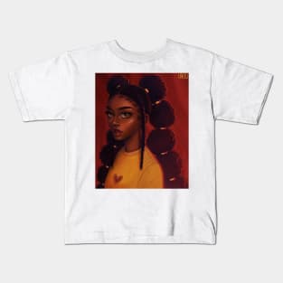 Braids and Brown Eyes Kids T-Shirt